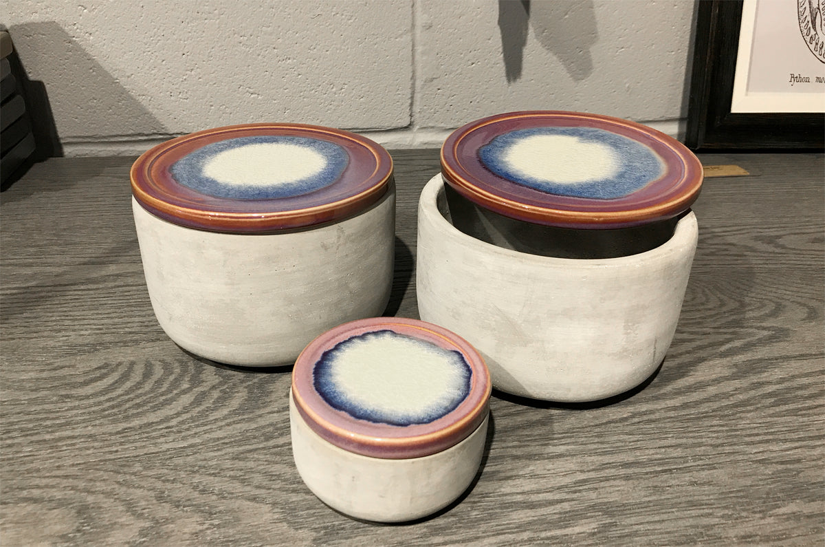 Ceramic Earth Tone Canisters