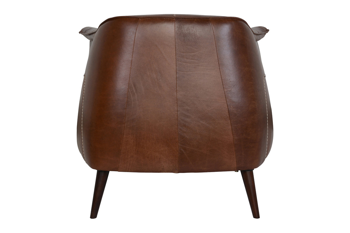 Martel Tan Leather Club Chair