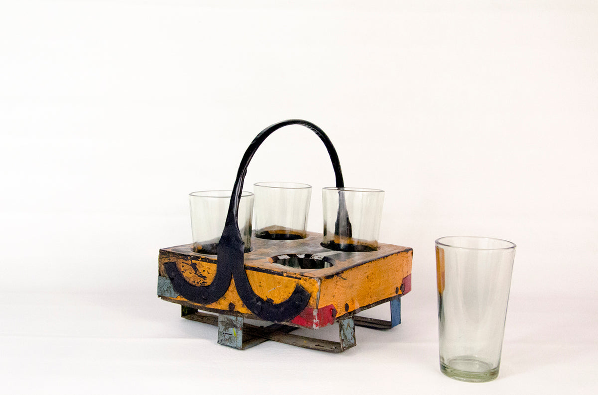 Patio Party Carrying Caddy and Glasses