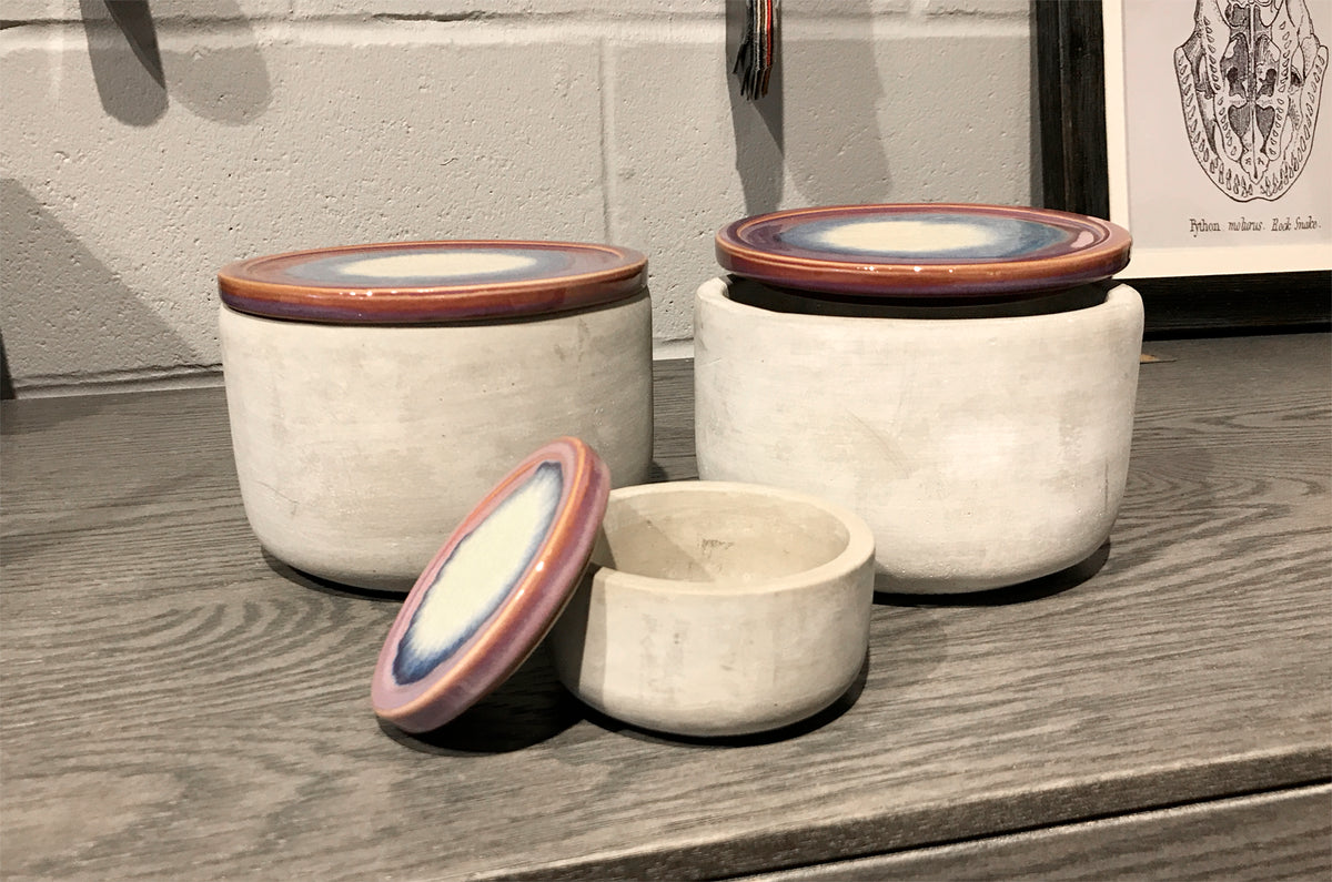 Ceramic Earth Tone Canisters